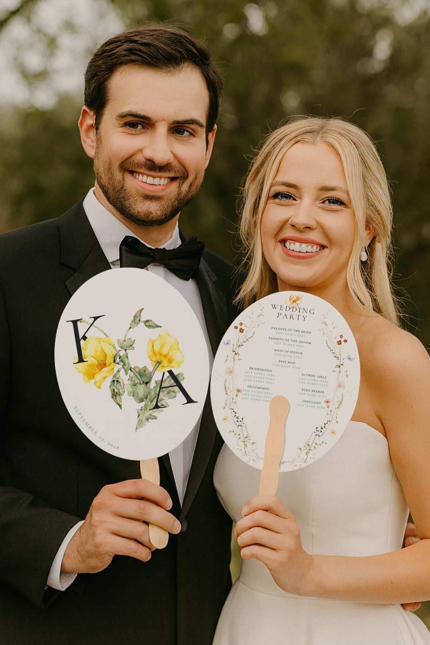 Custom Hand Fan Favors (12)