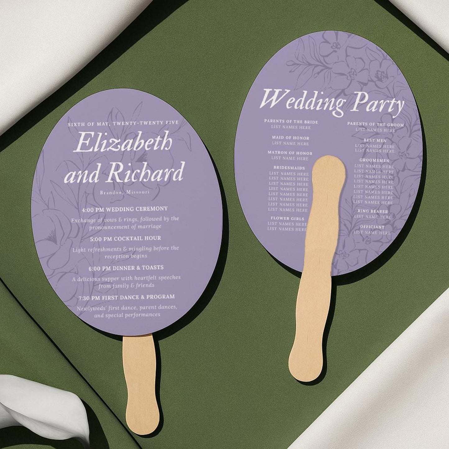 Custom Hand Fan Table Marker (6)