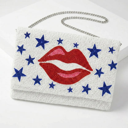 Patriotic Beaded Clutch