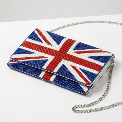 Beaded Country Flag Clutch