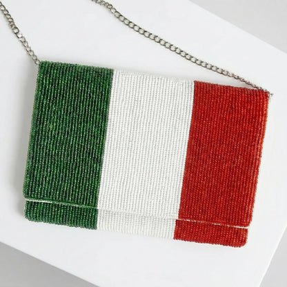 Beaded Country Flag Clutch