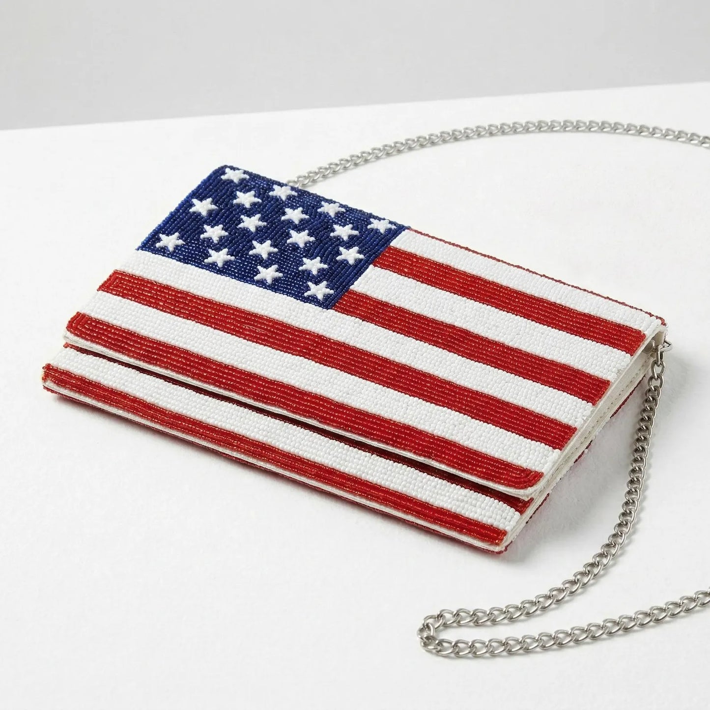 Beaded Country Flag Clutch