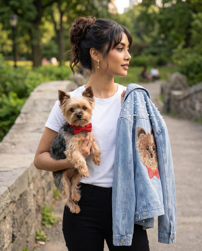 Embroidered Pet Wedding Jacket