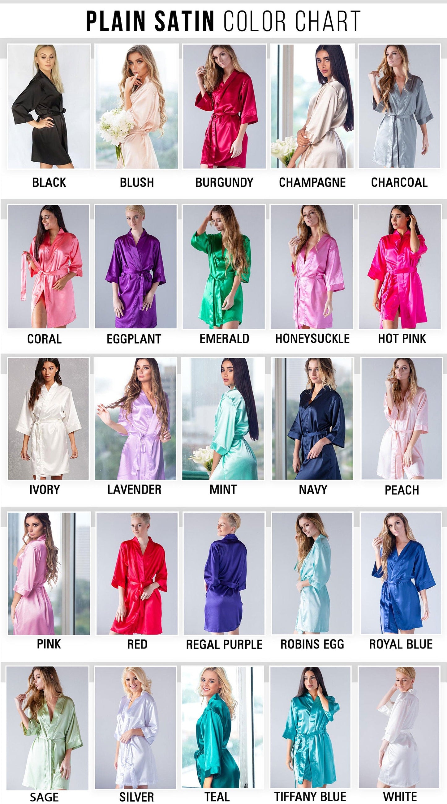 15th Birthday Satin Kimono Robe