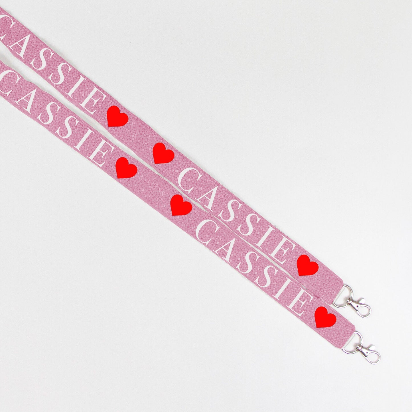 Beaded Heart Bag Strap