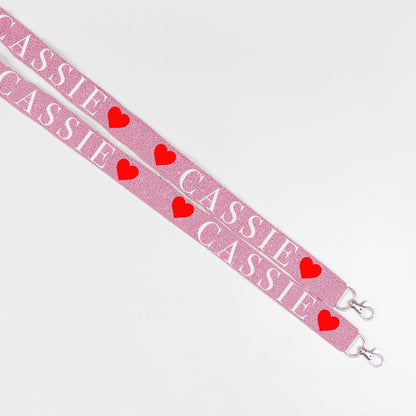 Beaded Heart Bag Strap