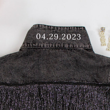 (Black Fringe) Wedding Denim Jackets