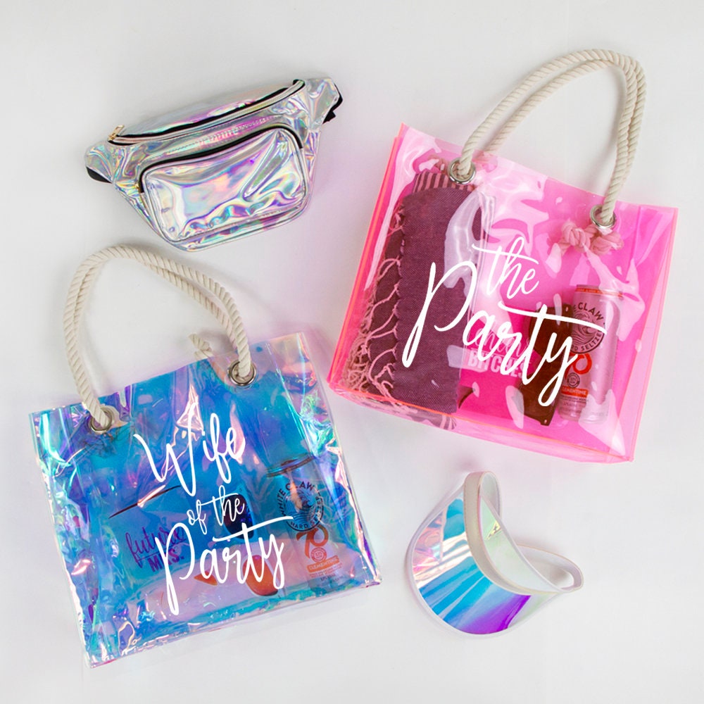 Wife of The Party Tote Bags, The Party Bridal Shower Tote Bag, Bachelorette Party Bridal Tote Bag Gifts, Bridal Shower Transparent Tote Bags