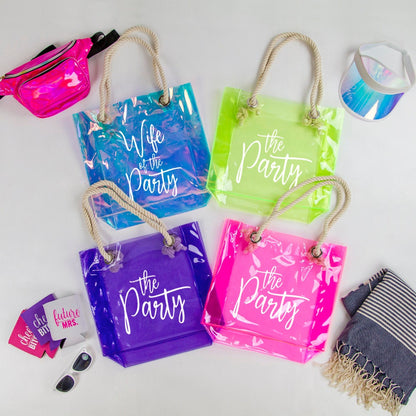 Wife of The Party Tote Bags, The Party Bridal Shower Tote Bag, Bachelorette Party Bridal Tote Bag Gifts, Bridal Shower Transparent Tote Bags