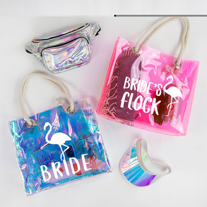 Bride Tote Bag, Bride's Flock Tote Bag, Bachelorette Party Tote Bag Gifts, Personalized Tote Bag, Custom Bridal Tote Bag, Bridal Shower Tote