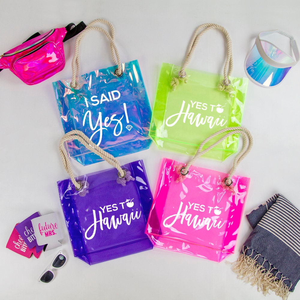 I Said Yes Bachelorette Tote Bag, Yes To Hawaii Bridal Shower Tote Bag, Bridal Shower Tote Bag, Custom Bachelorette Tote Bag, Bride Tote Bag