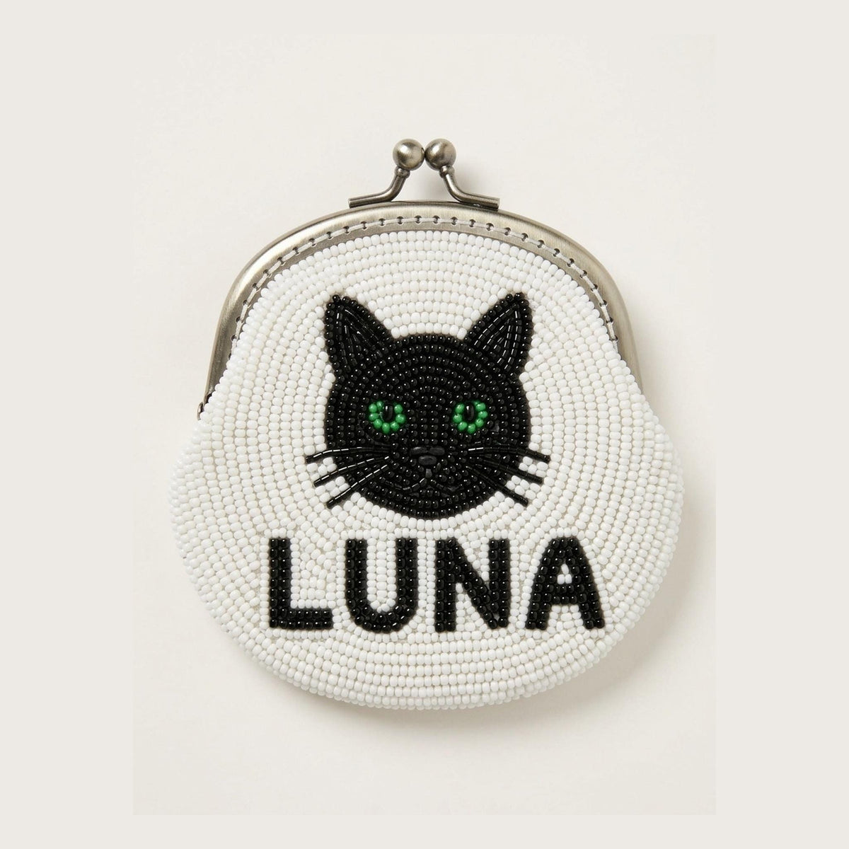 Personalized Pet Portrait Beaded Coin Purse with Name