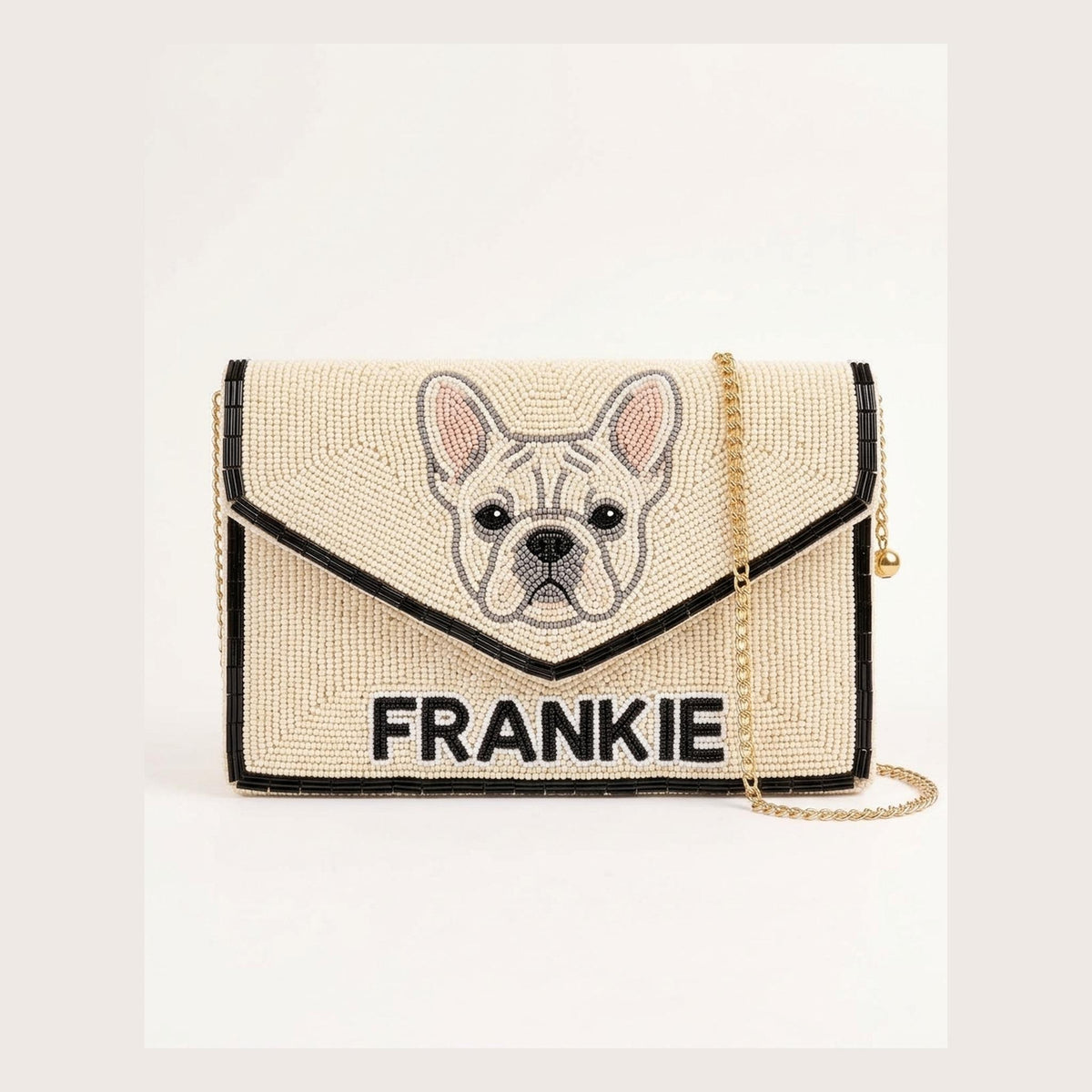 Custom Pet Portrait Beaded Clutch
