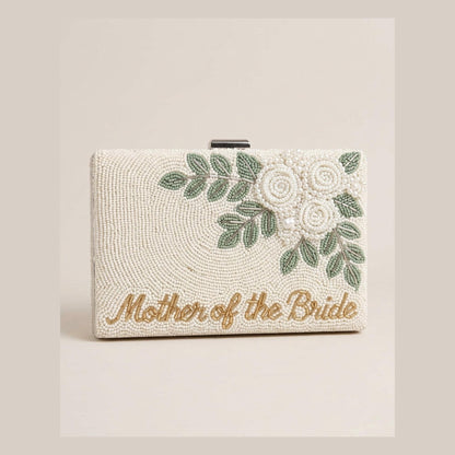Personalized Mother of the Bride Beaded Clutch