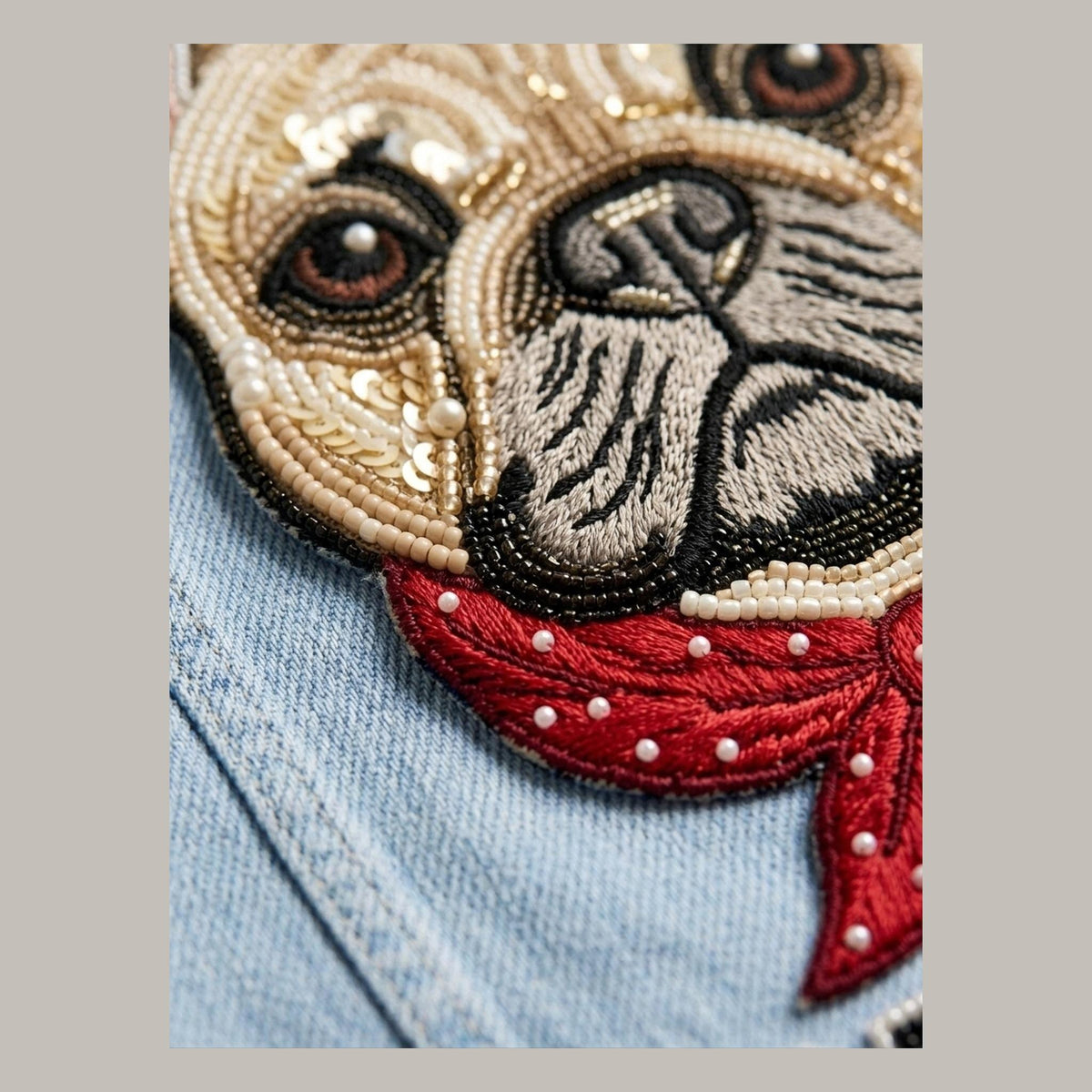 hand beaded detail