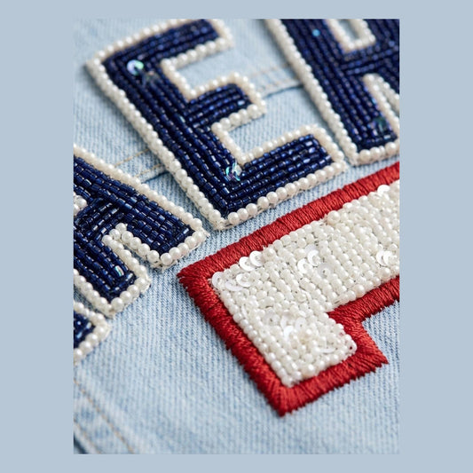 hand beaded detail