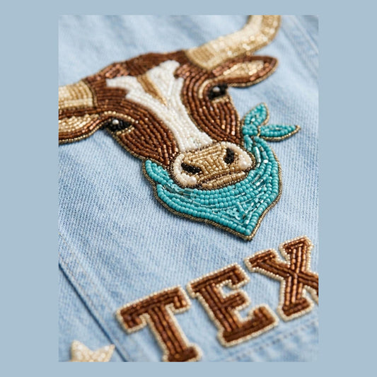 hand beaded detail