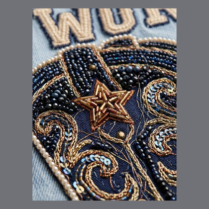 hand beaded detail