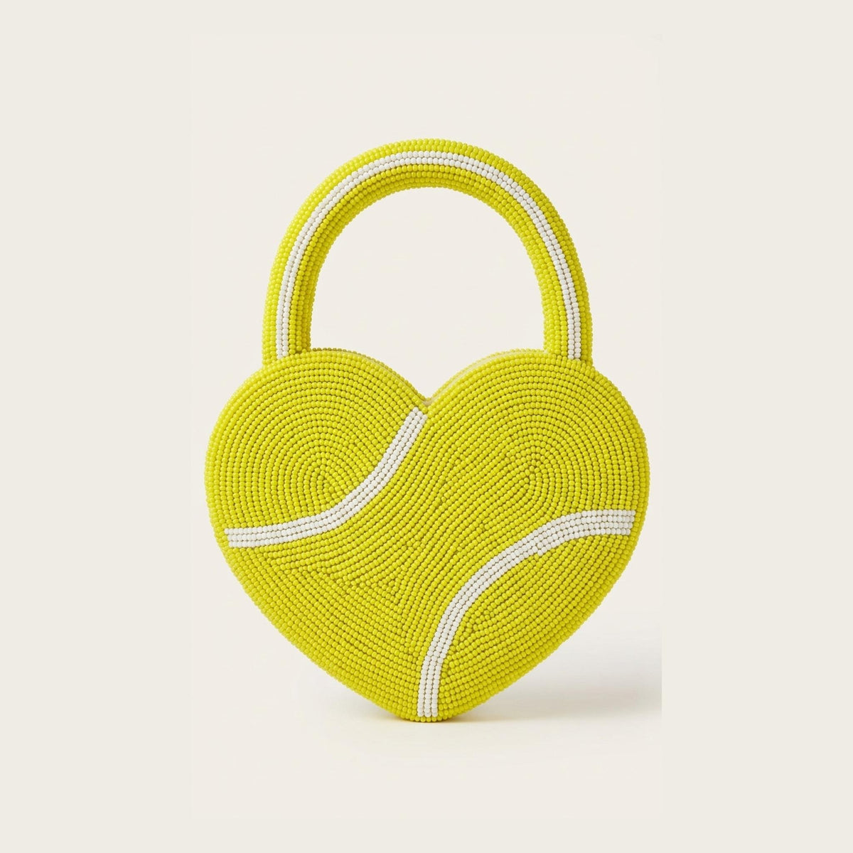 Beaded Tennis Ball Heart Bag, Personalized Tennis Purse with
