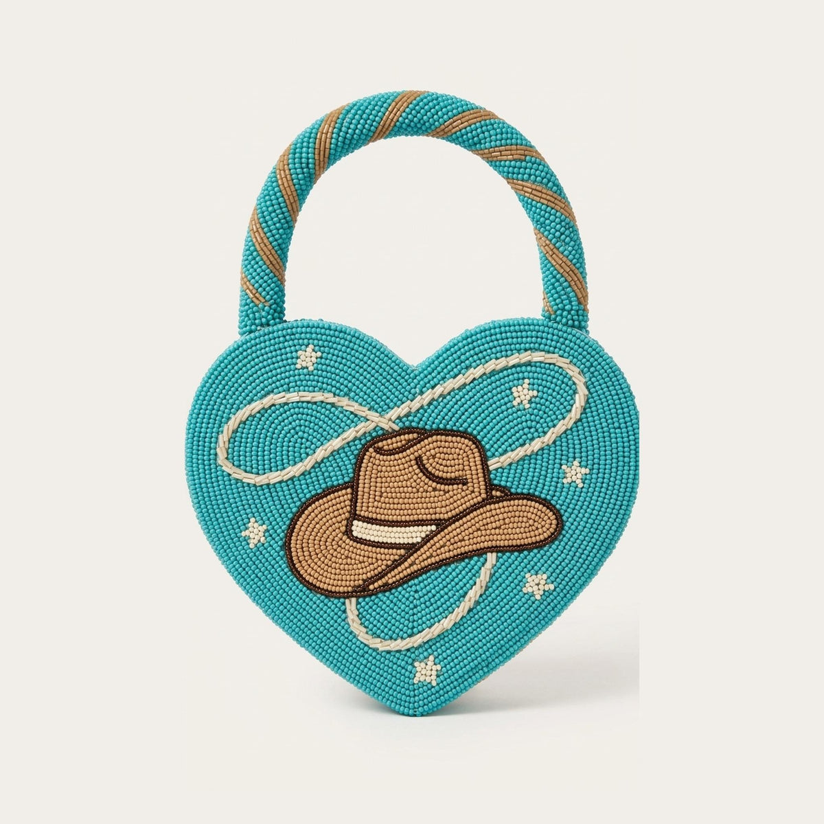 Custom Beaded Cowgirl Heart Bag, Personalized Western Purse 