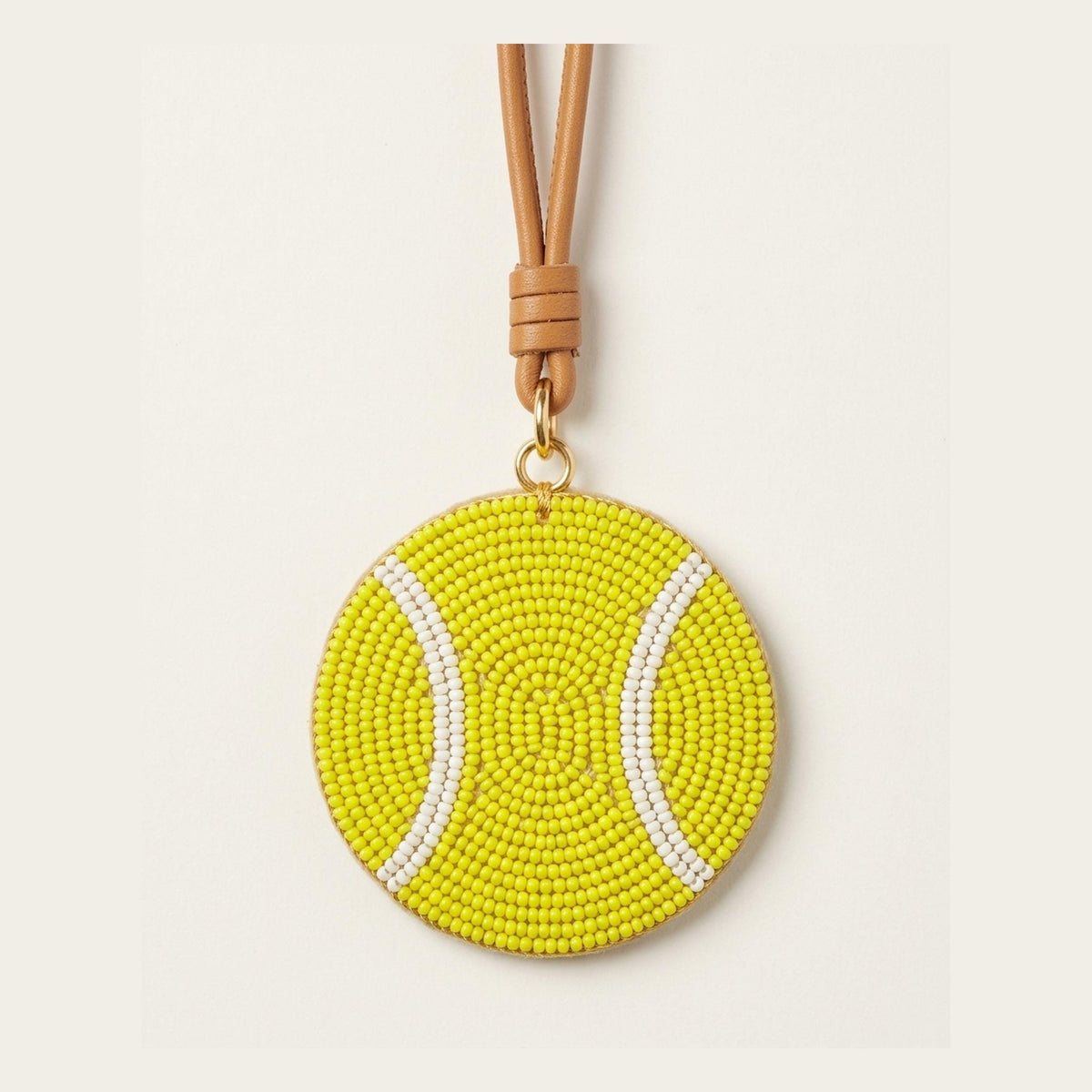 Personalized Tennis Ball Beaded Bag Charm, Custom Tennis Bag