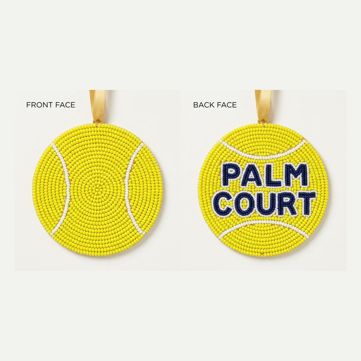 Personalized Tennis Ball Beaded Christmas Ornament, Custom N