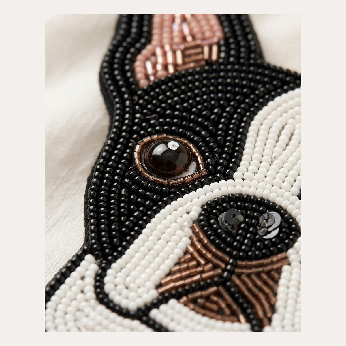 hand beaded detail