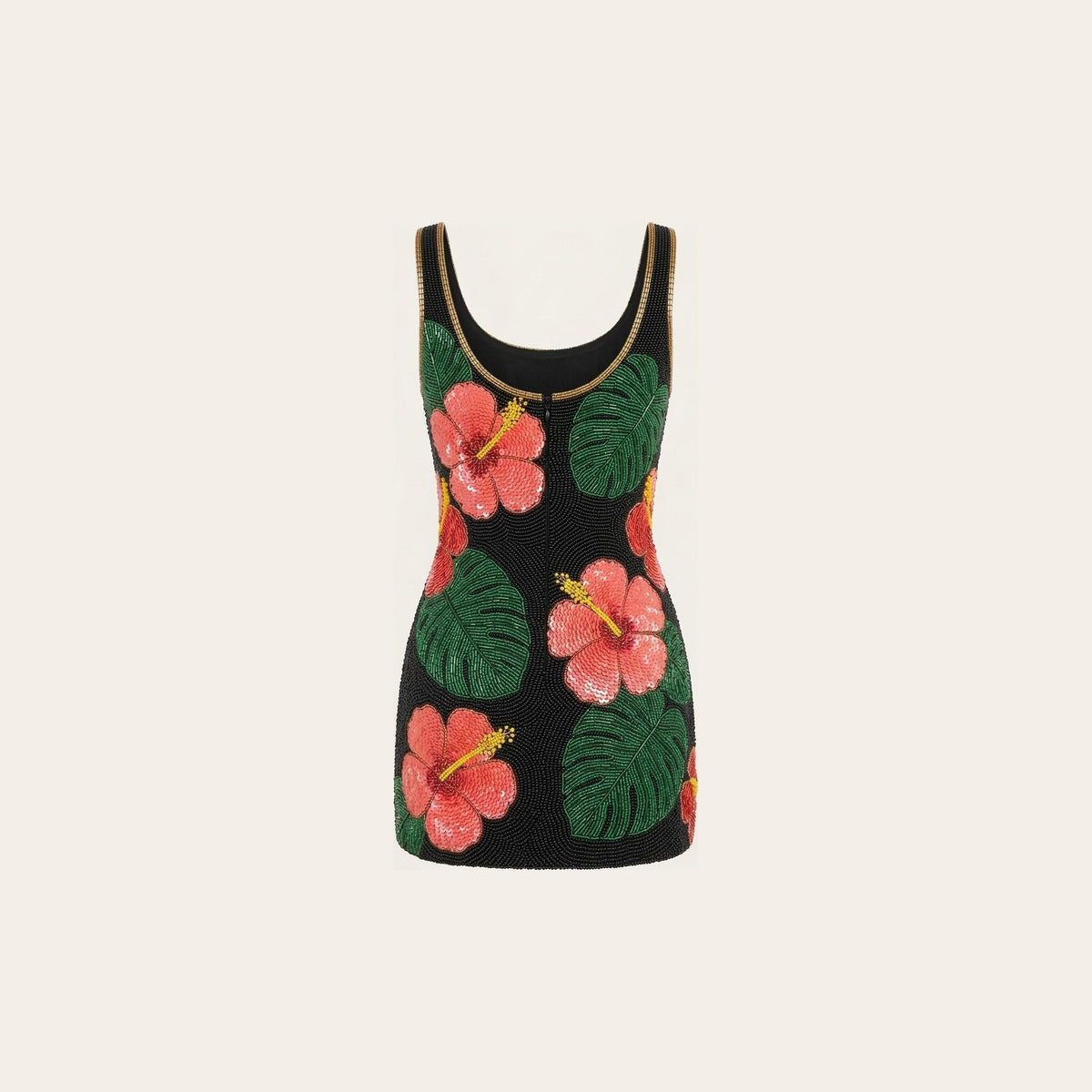 tropical hibiscus back view
