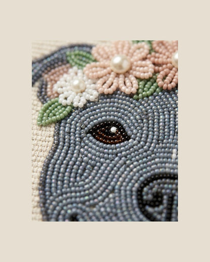 hand beaded detail