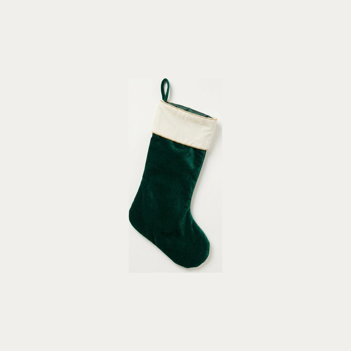 Back of the stocking, plain velvet