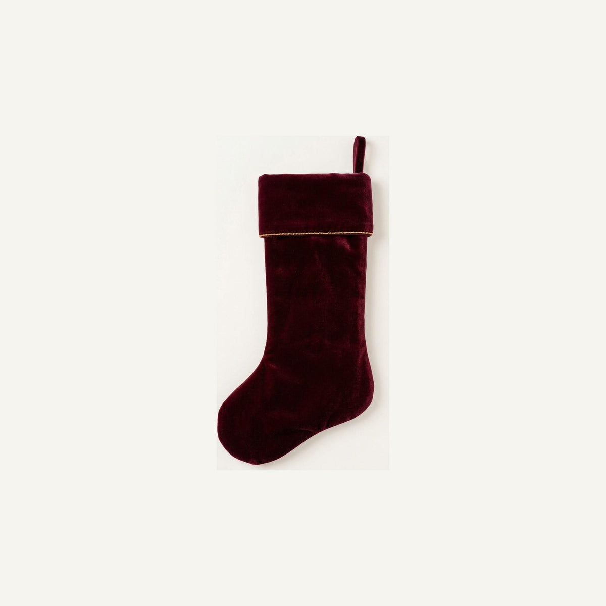 Back of the stocking, plain velvet