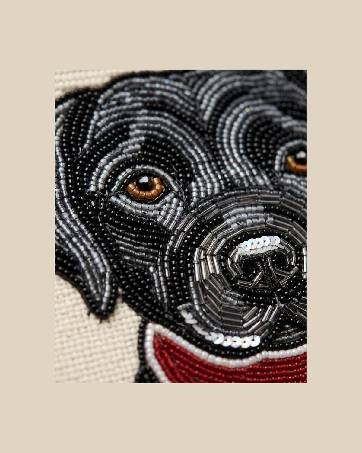 hand beaded detail