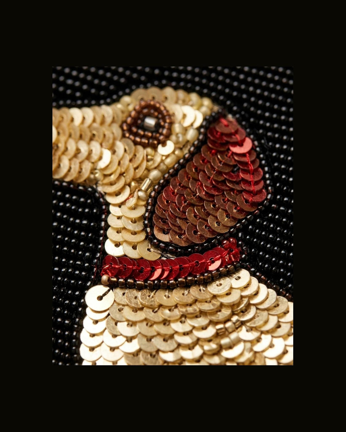 hand beaded detail