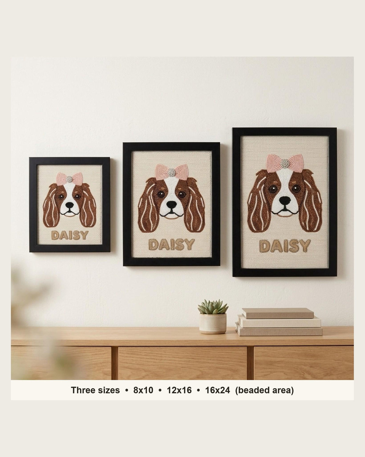 three sizes on the wall