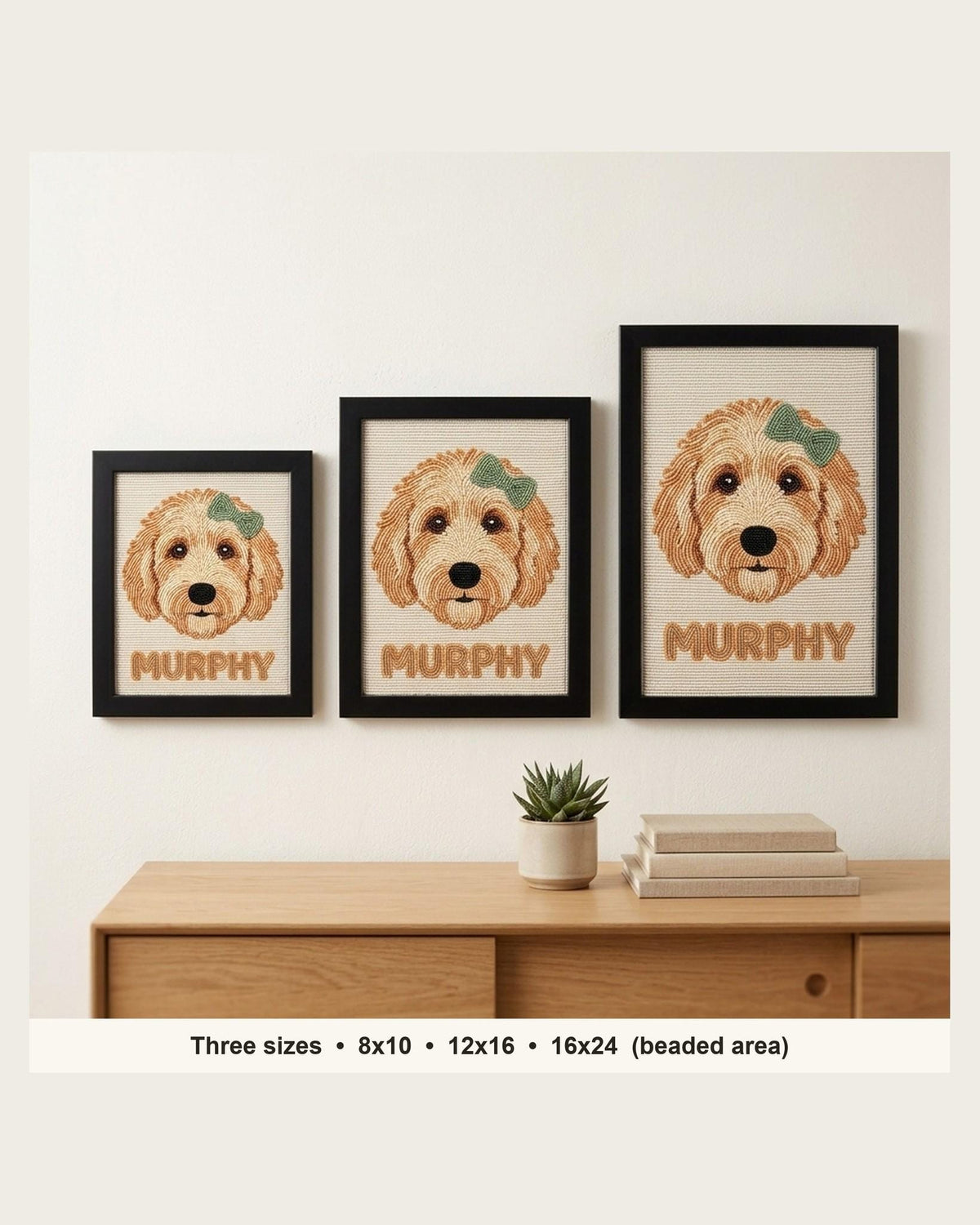 three sizes on the wall
