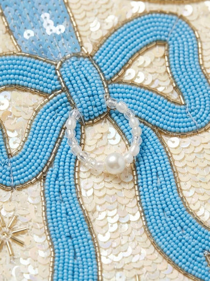 Something Blue beadwork close-up