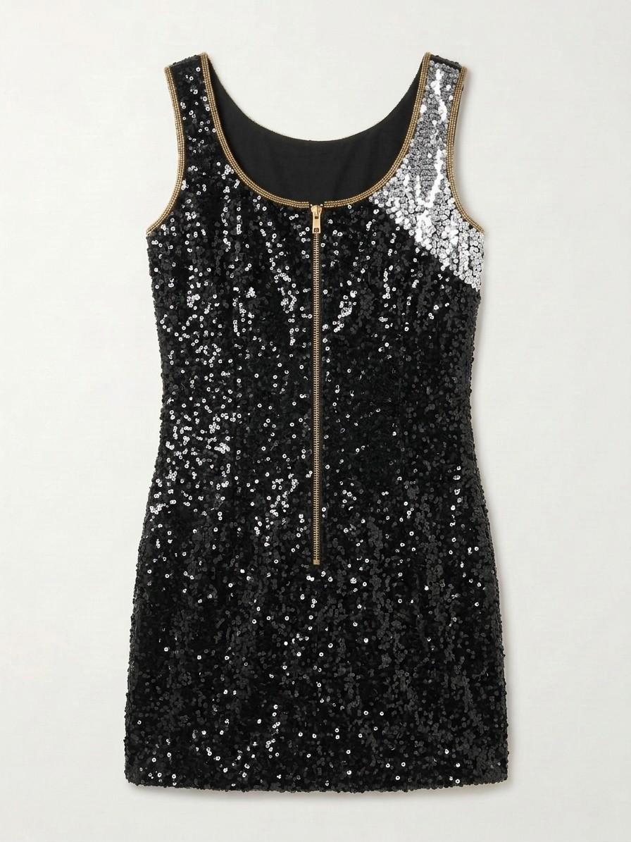 Mrs. Crystal Ring beaded reception dress, back with gold zipper