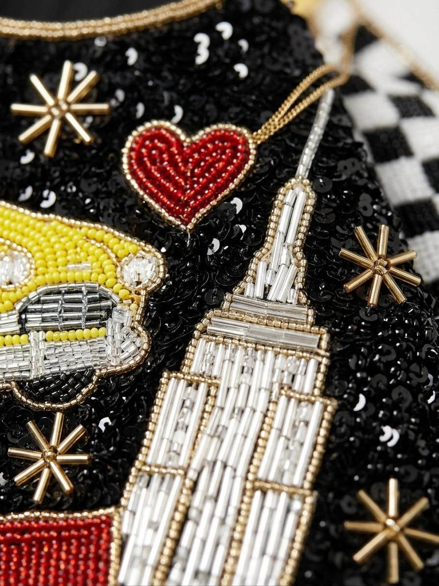 Met in the City beadwork close-up