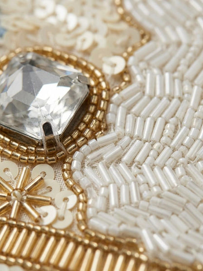 Veil and Garter beadwork close-up