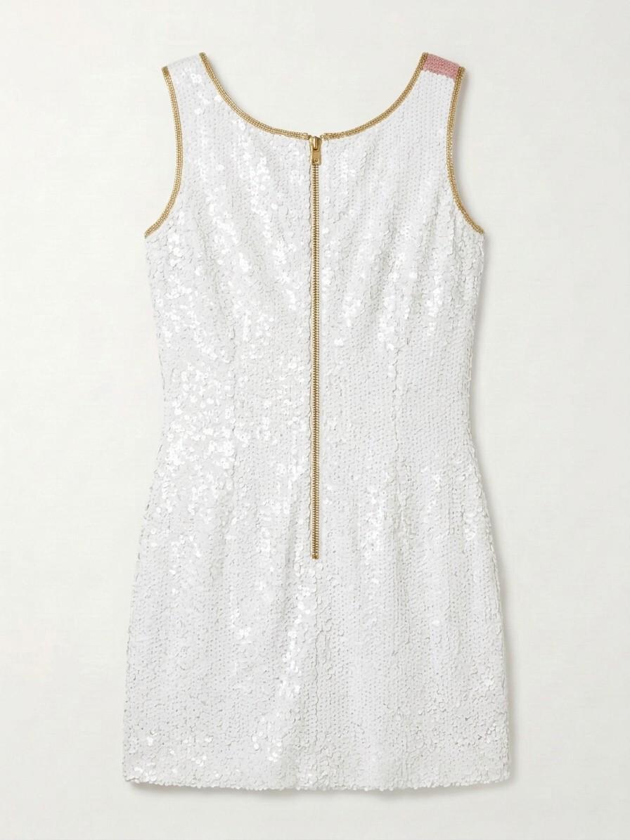 Bride Sash beaded reception dress, back with gold zipper