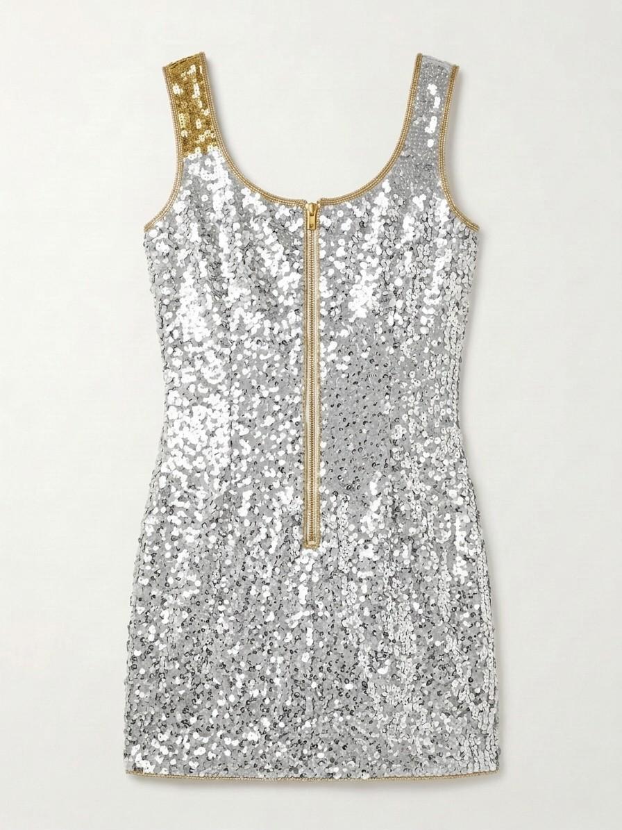 Cheers beaded reception dress, back with gold zipper
