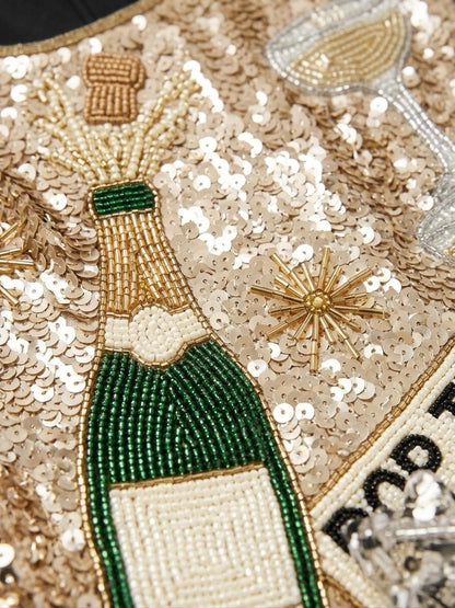 Pop the Bubbly beadwork close-up