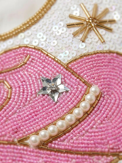Howdy Mrs. beadwork close-up