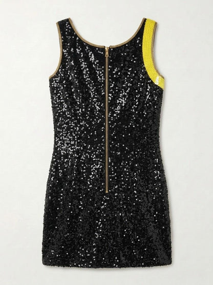 Just Married New York beaded reception dress, back with gold zipper