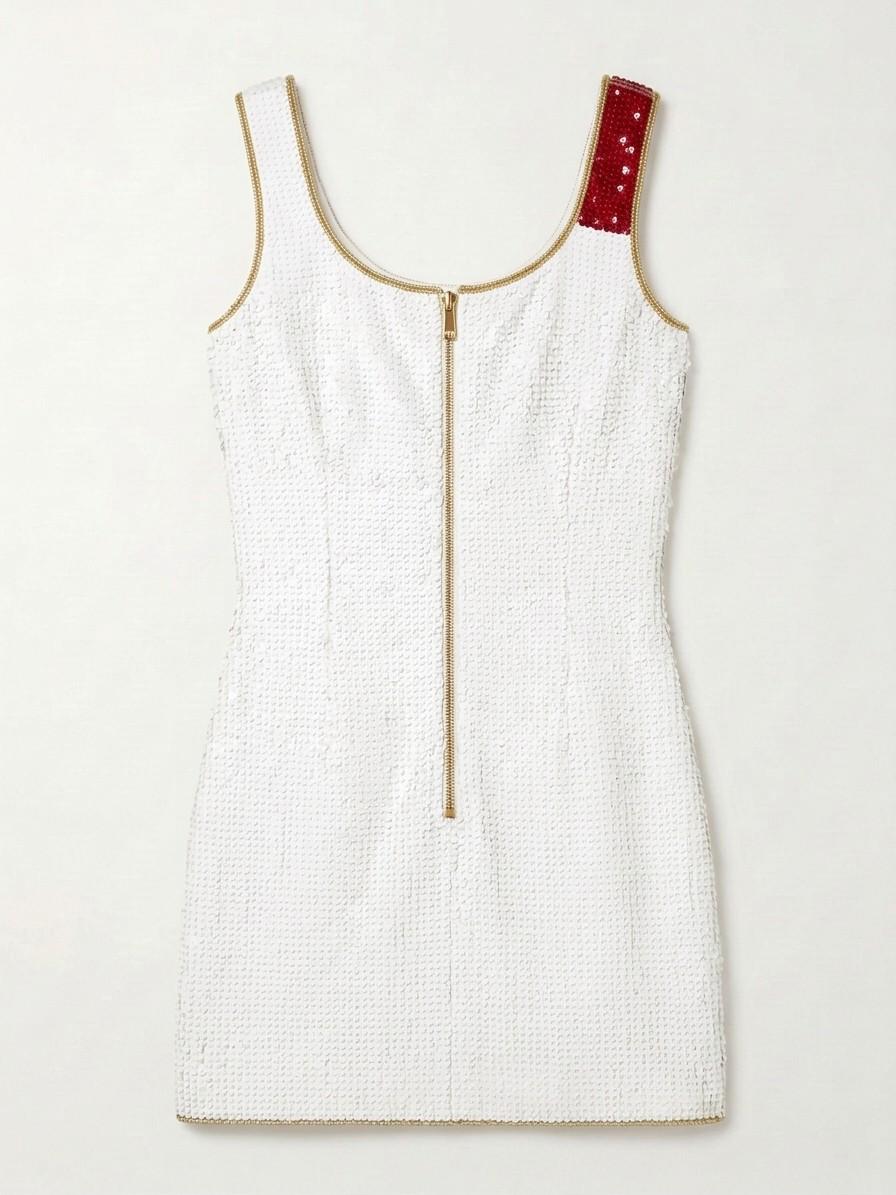 Jackpot beaded reception dress, back with gold zipper