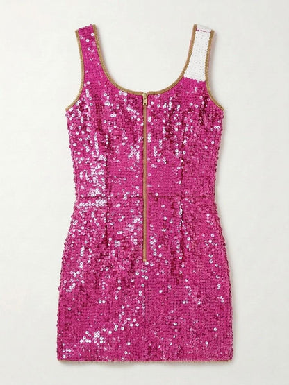 Bach Kiss beaded reception dress, back with gold zipper