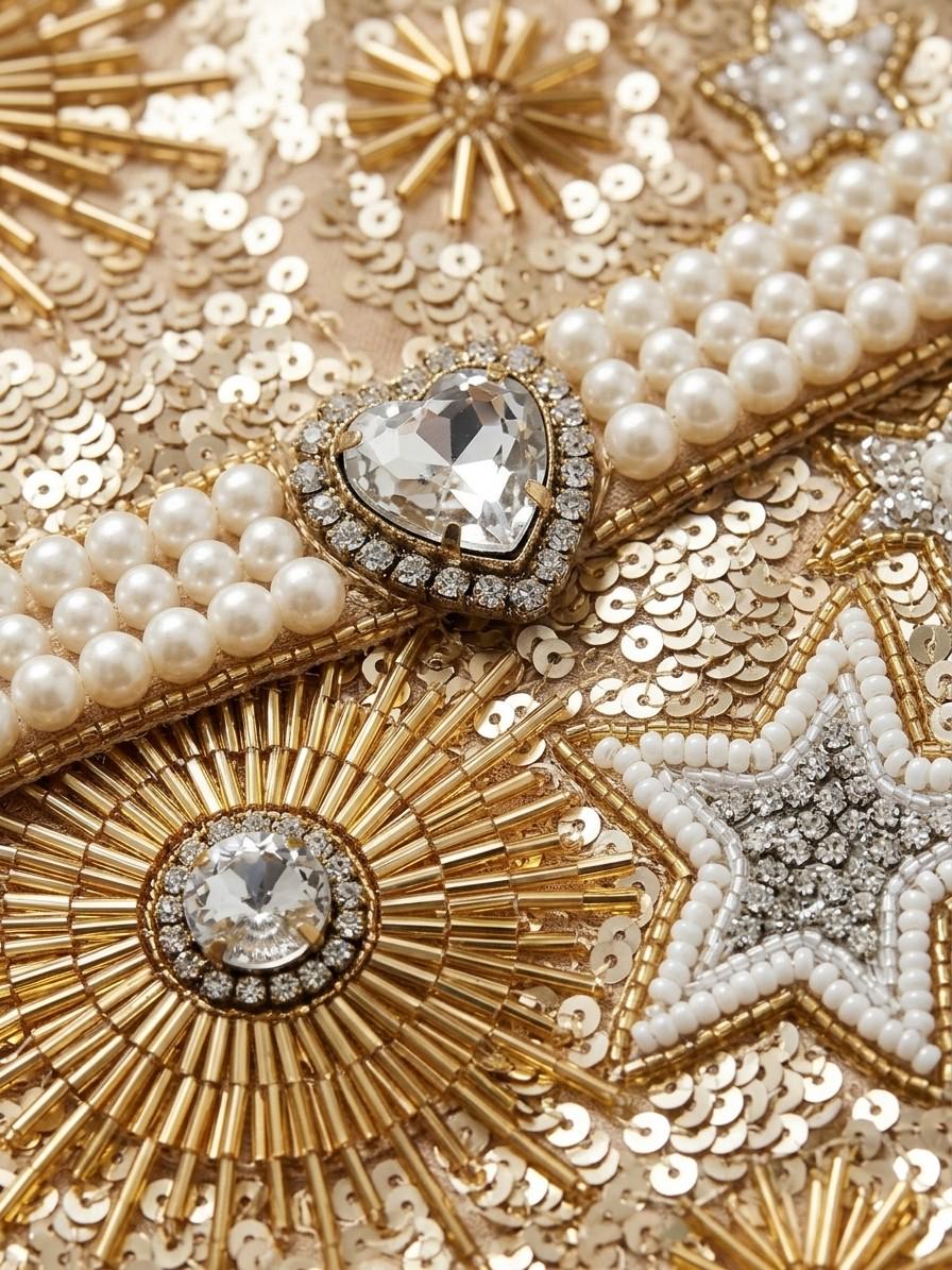 Golden Hour beadwork close-up