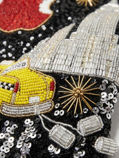 Big Apple beadwork close-up