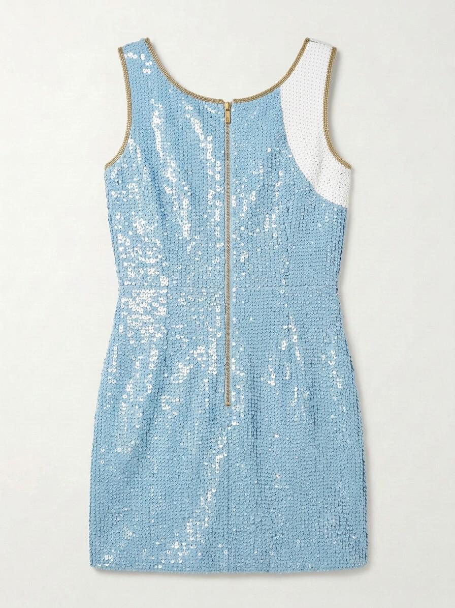 Daisy Mrs. beaded reception dress, back with gold zipper