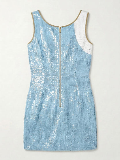 Daisy Mrs. beaded reception dress, back with gold zipper